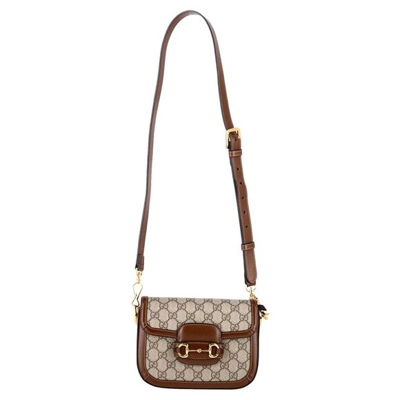 Gucci Small Horsebit 1955 GG Supreme Shoulder Bag - Picture 1 of 10